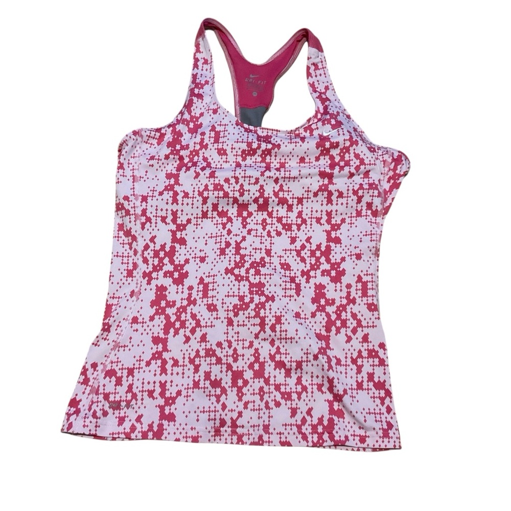 Nike‎ Pink and white Dri-FIT Tank Top